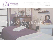 Tablet Screenshot of michellespersonalizedskincare.com